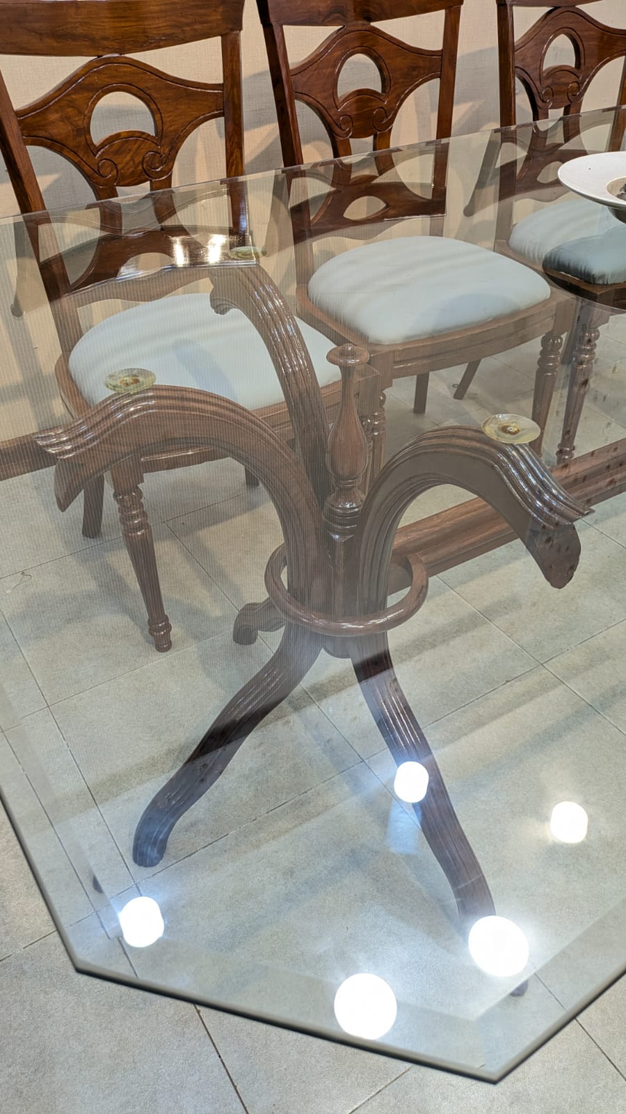 Solid Sheesham Wood 8 Seater Dining Table