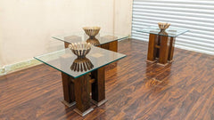 Solid Sheesham Wood Center And Side Tables Set