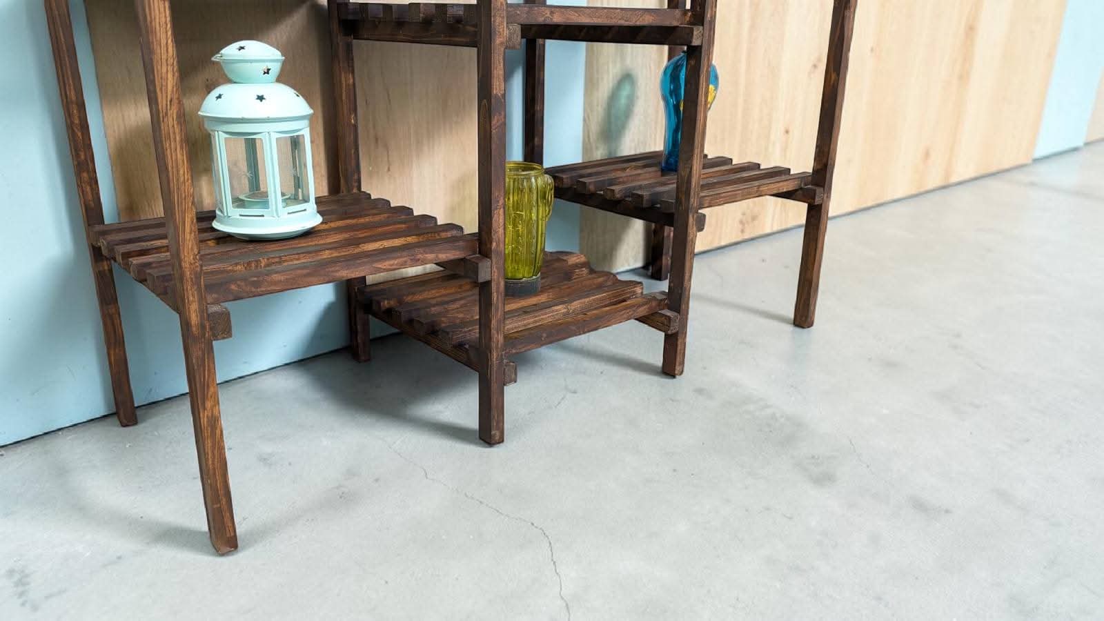 Brand New Wooden Tiered Display Rack