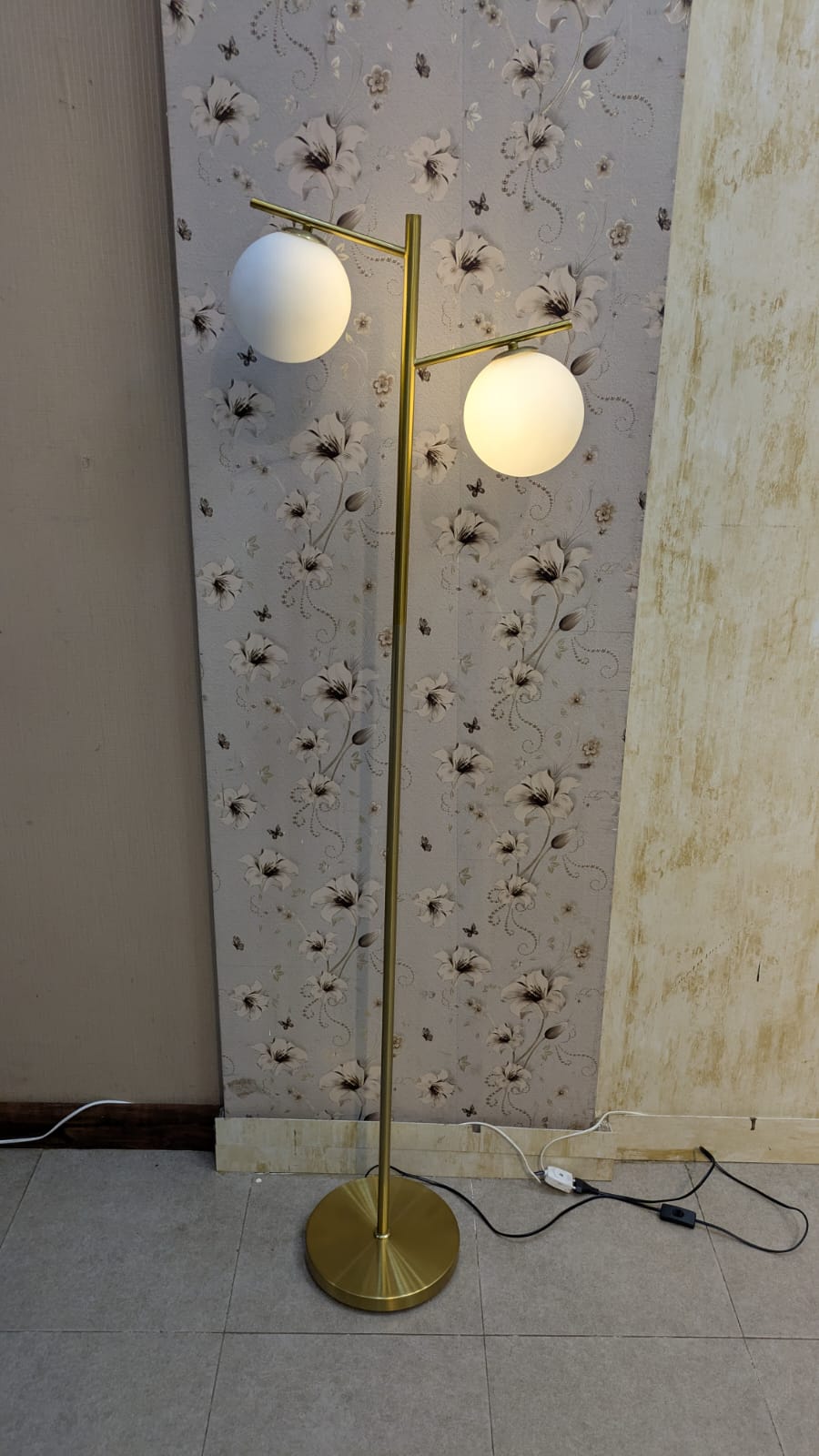 Elegant Modern Double-Globe Floor Lamp