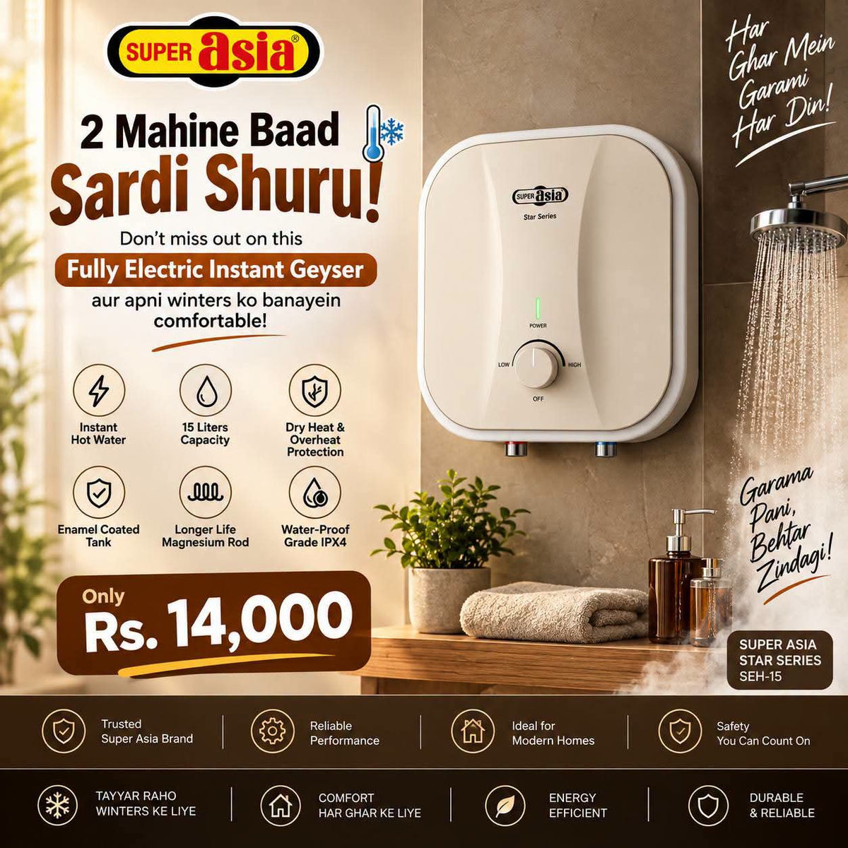 Super Asia Electric Geyser