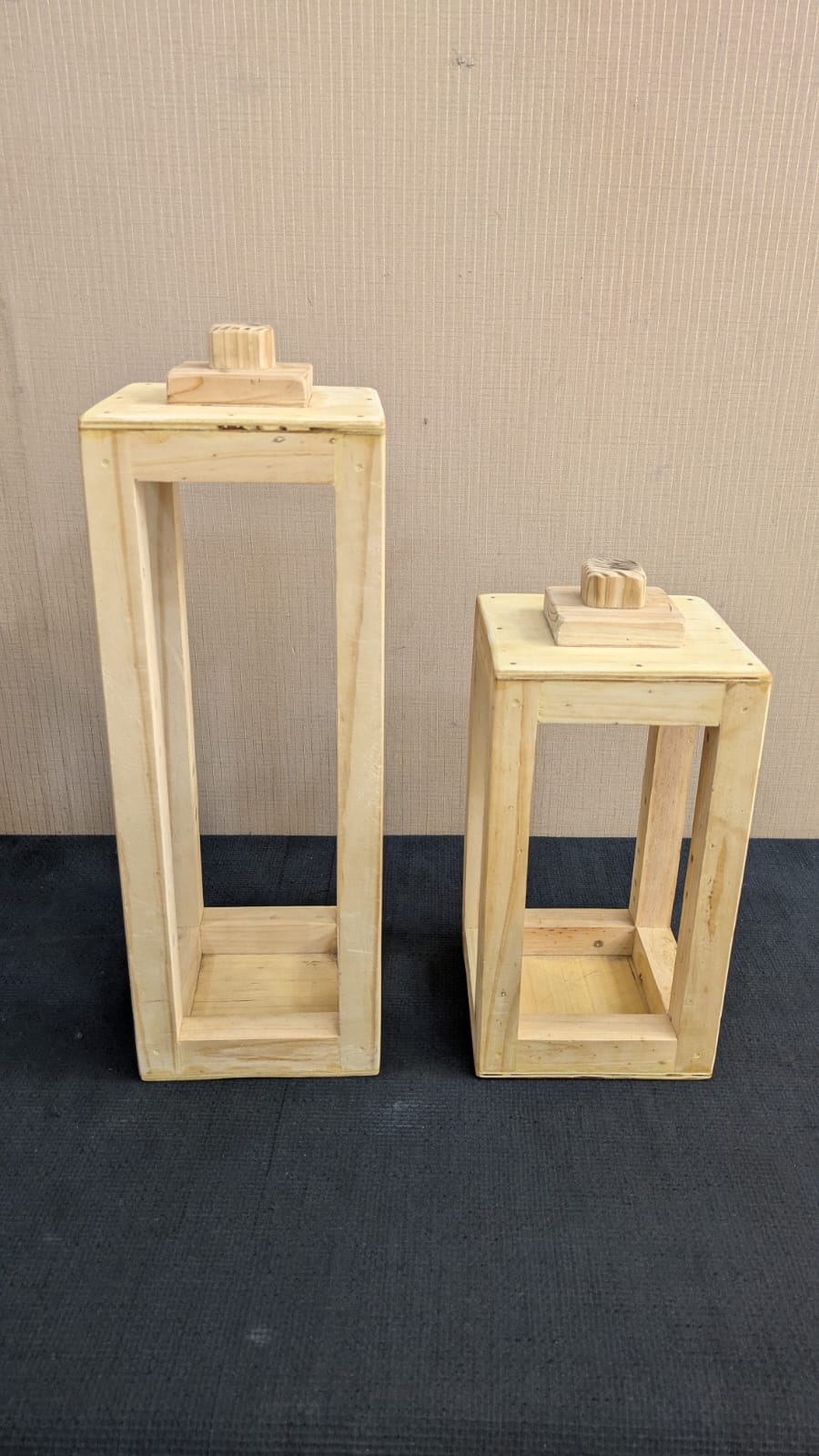 Brand New Wooden Lantern Candle Holders