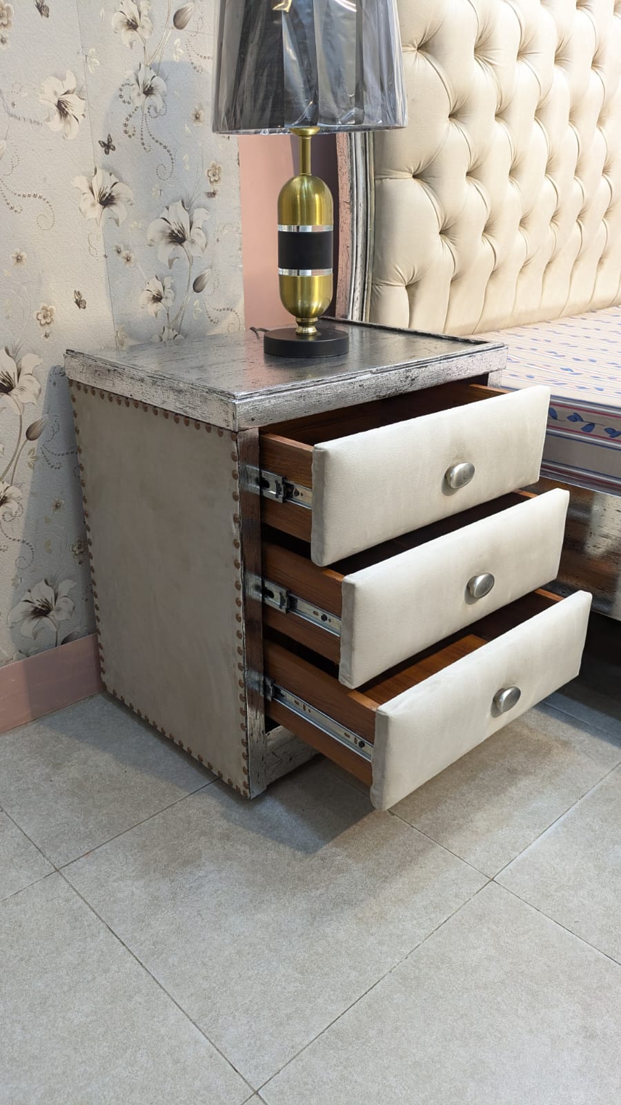 Brand New King Size Bed With 2 Side Table