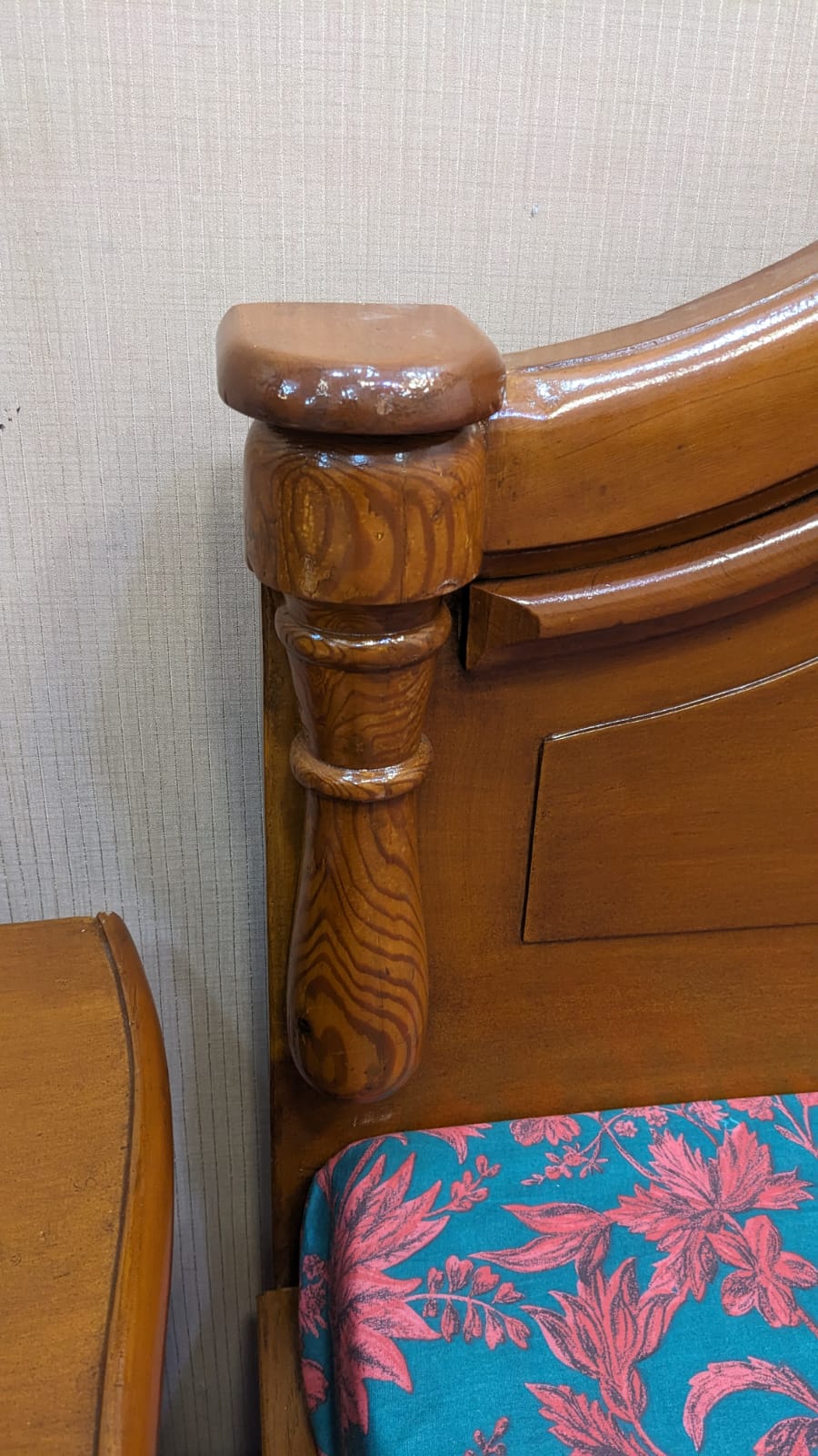 Diyar Wood and Ply King Size Bed with 2 Side Tables