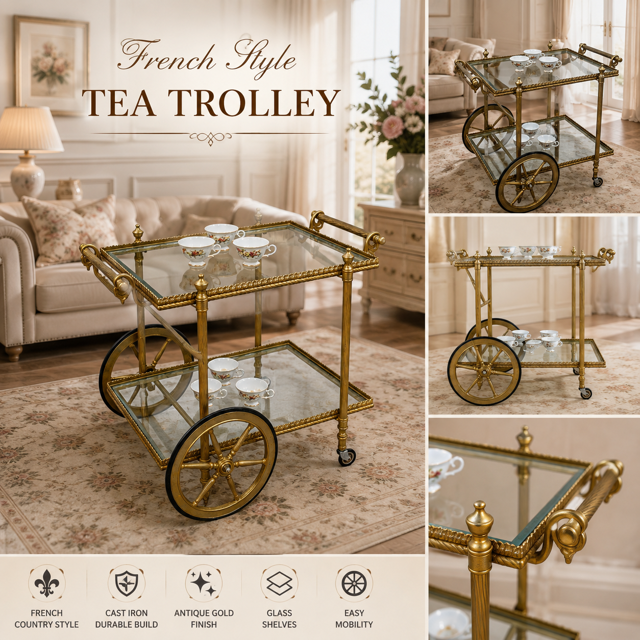 French Style Tea Trolley