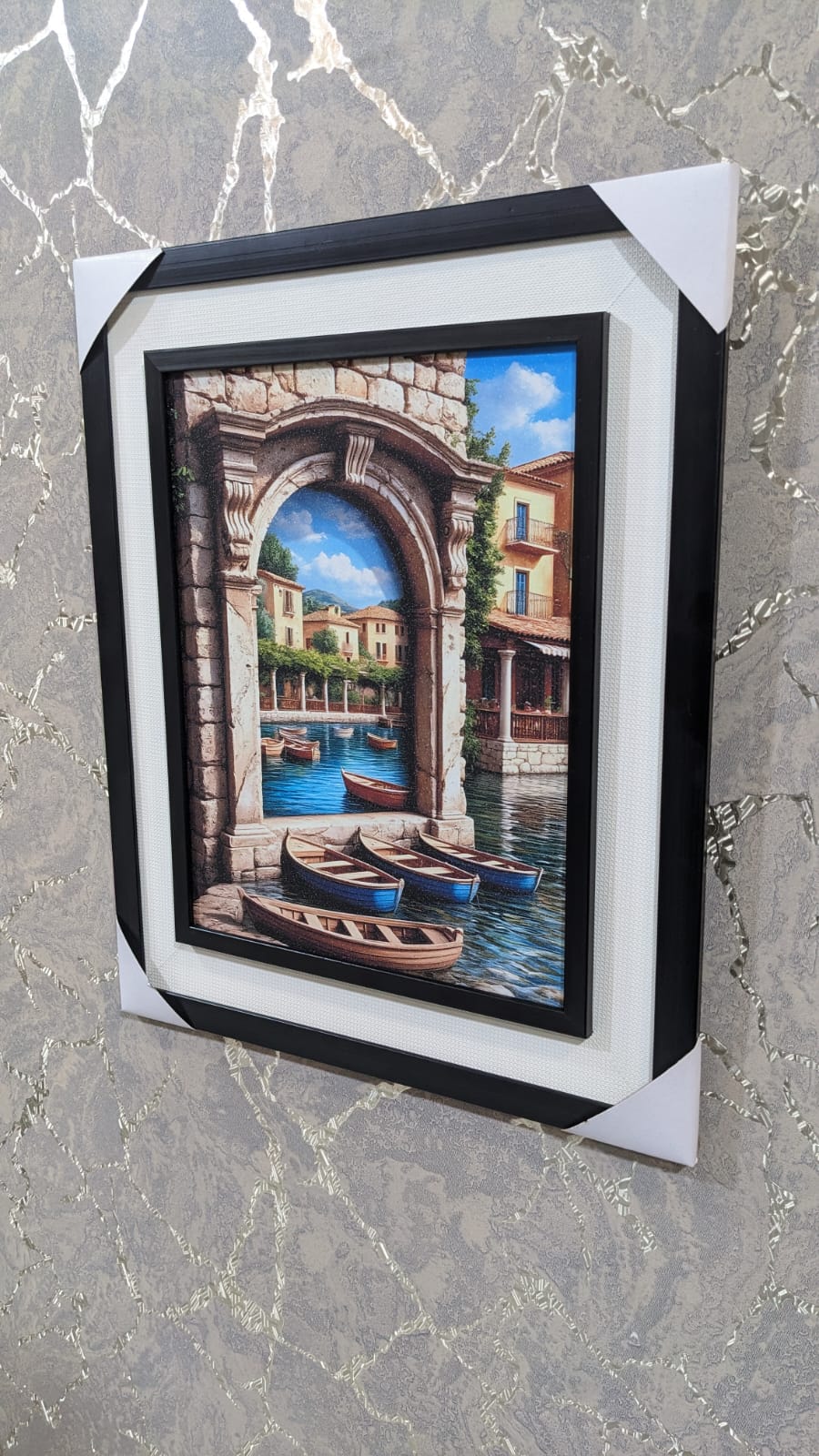 Wall Mounted Frame "Mediterranean Archway Escape"