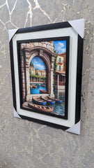 Wall Mounted Frame "Mediterranean Archway Escape"