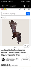ITALIAN RENAISSANCE REVIVAL SGABELLO CHAIR