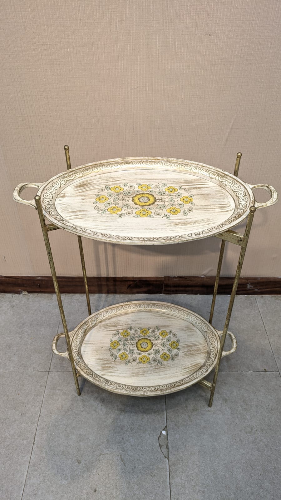 Kalamkaar Furniture Hand Painted Trolley
