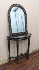 Solid Sheesham Wood Console With Mirror