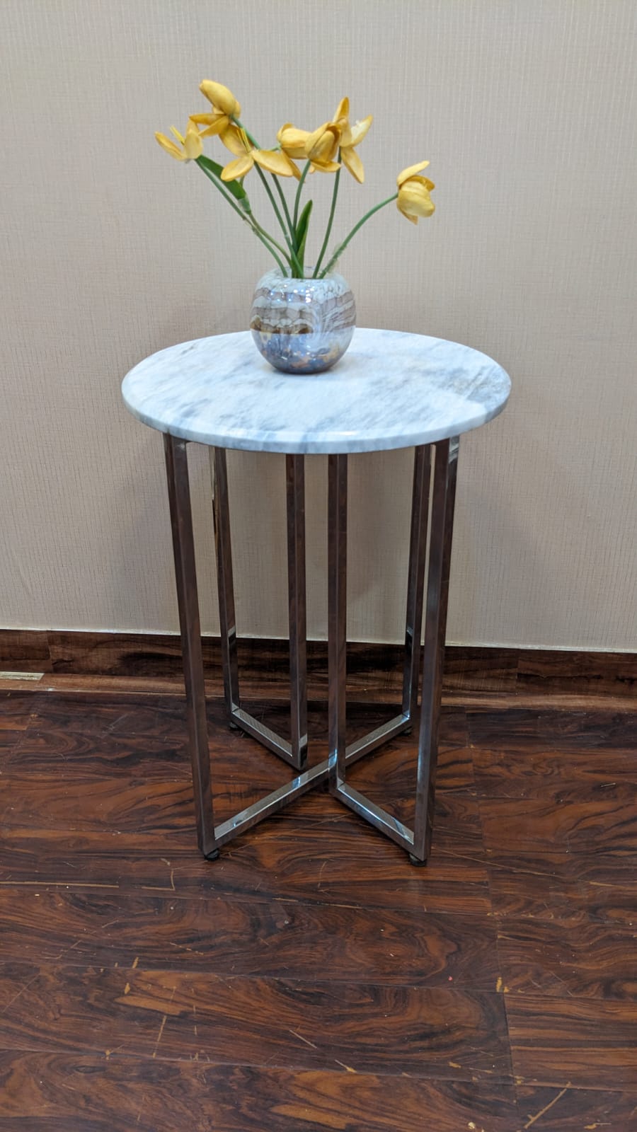 Marble Top Corner Table