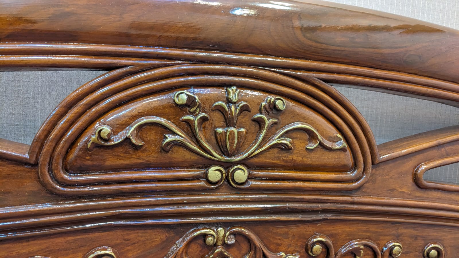 Solid Sheesham Wood King Size Bed Set