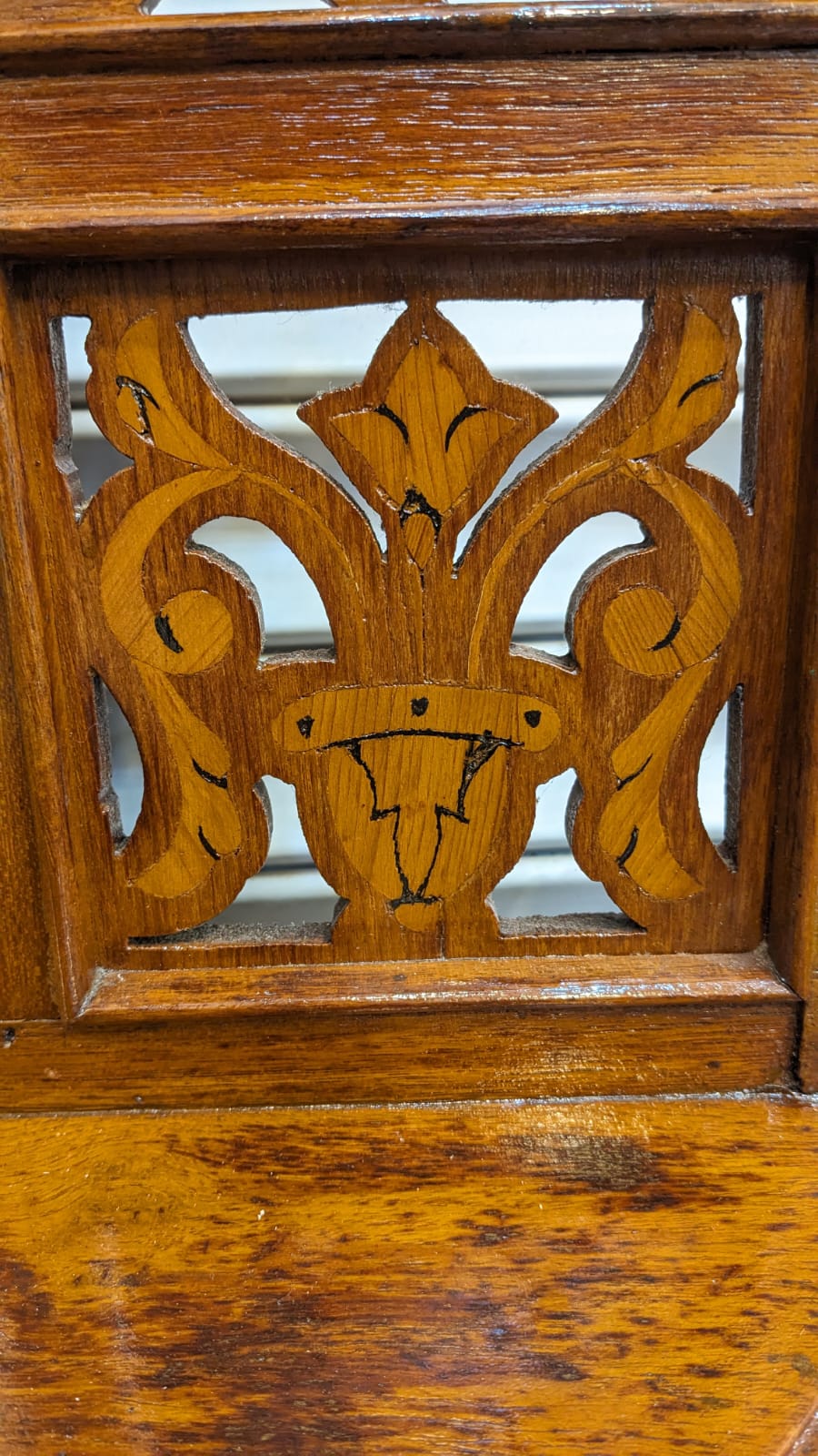 Antique Pure Burma Teak Wood Display Corner