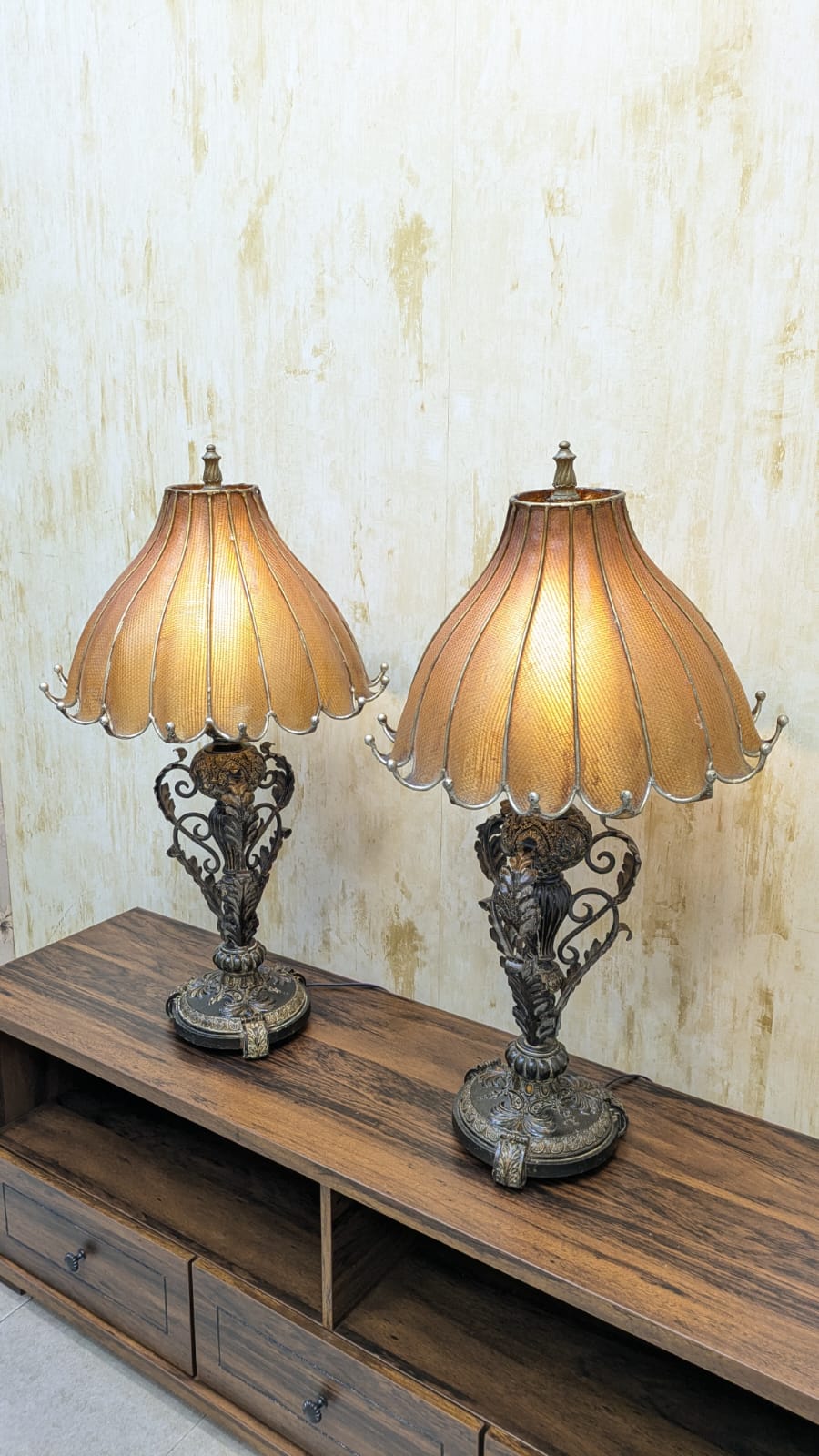 Vintage Pair Of Table Lamps