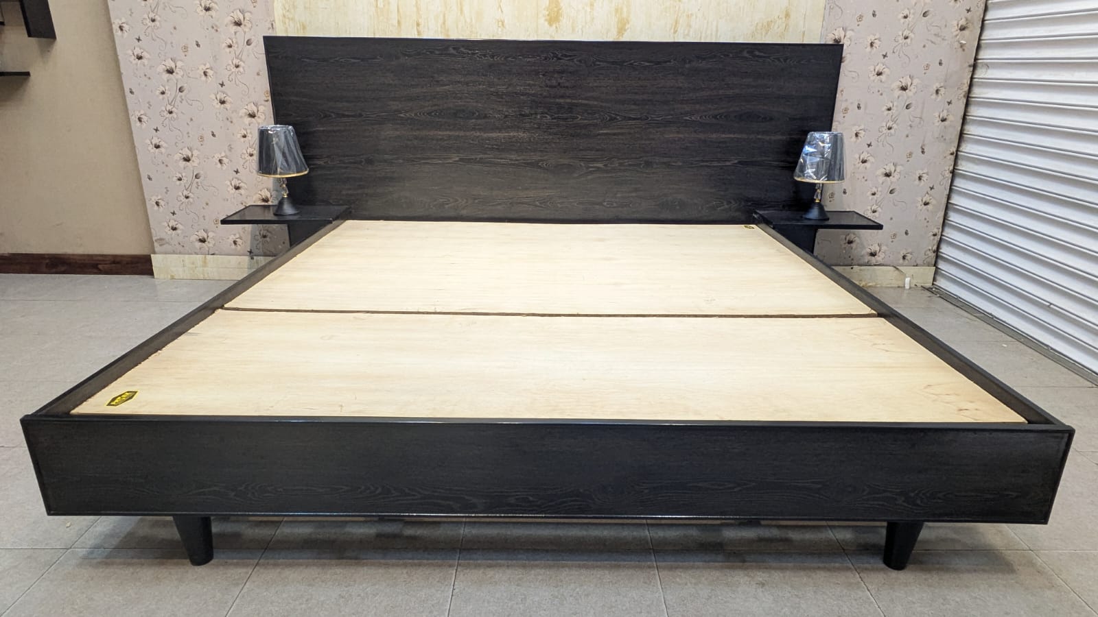 Habitt king Size Bed With Attached Side Table