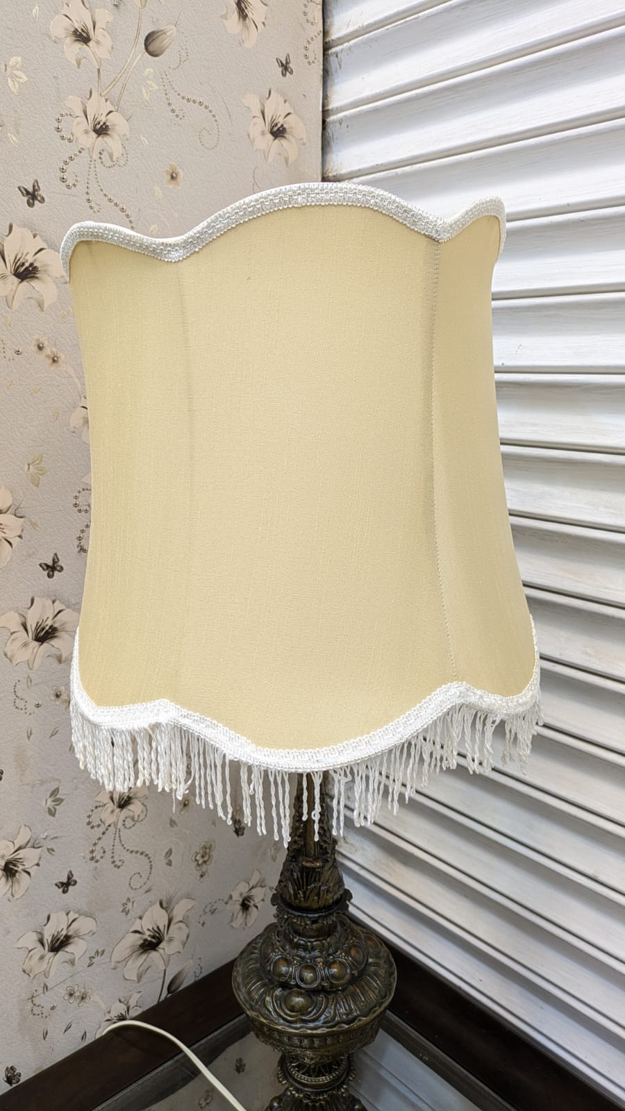 Imported Vintage Pure Silver Table Lamp