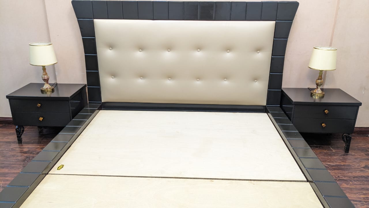 King Size Bed with 2 Side Tables and Dressing Table