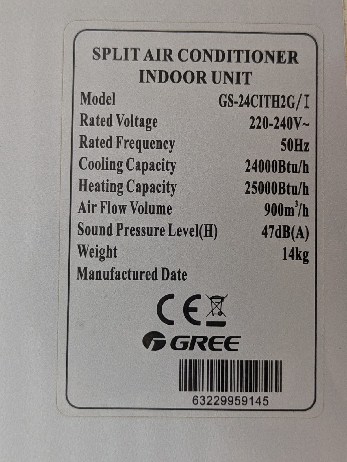 Gree G10 Inverter 2 Ton Split AC