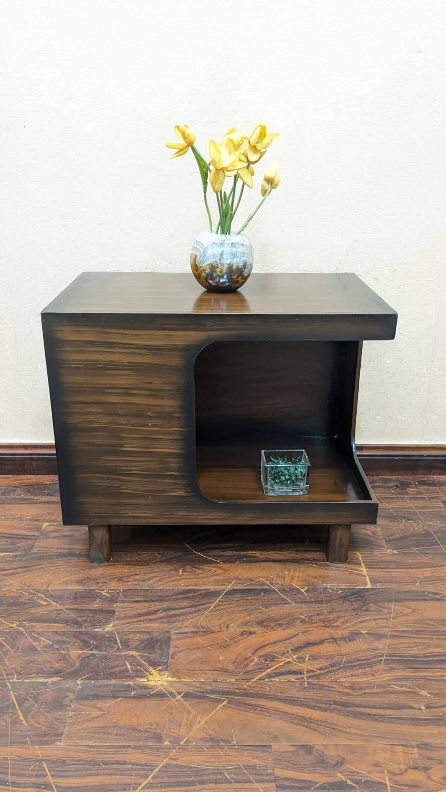 Modern Side Table With Built in Cat House