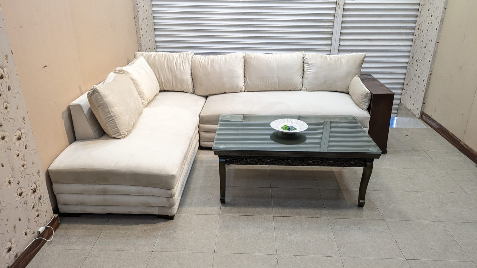 6 Seater L Shape Sofa Set