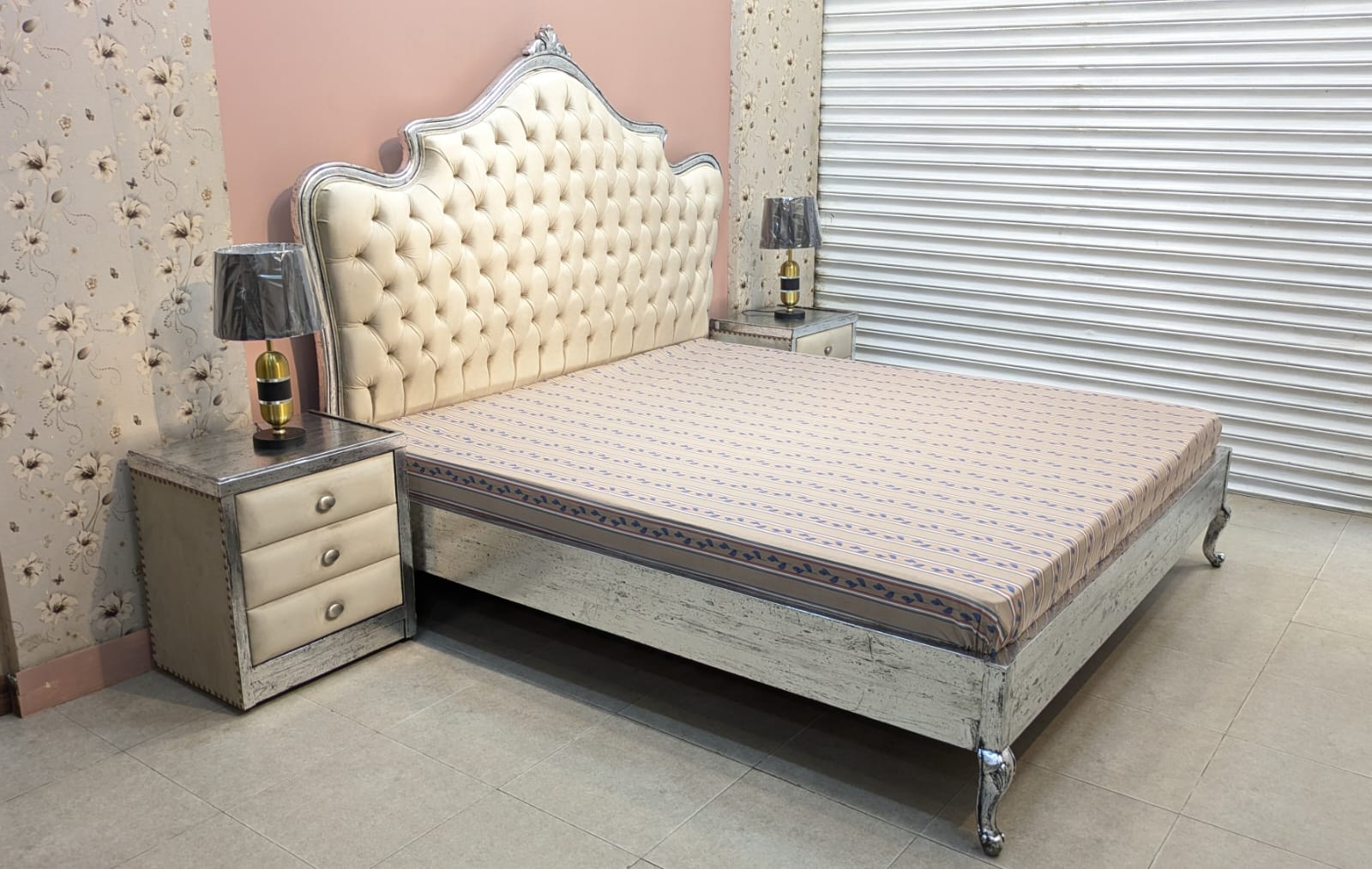 Brand New King Size Bed With 2 Side Table