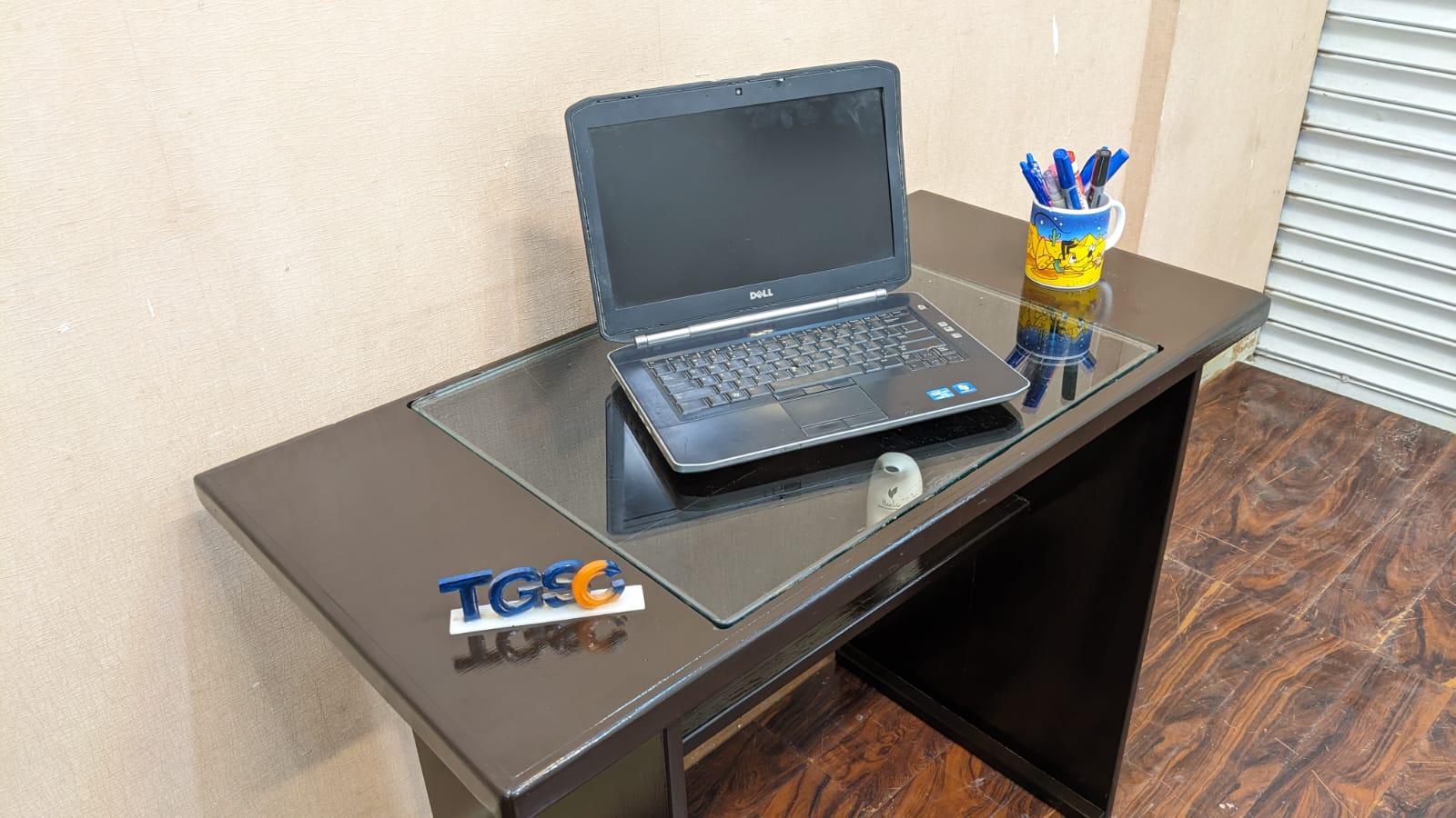 Study Table With Glass On Top