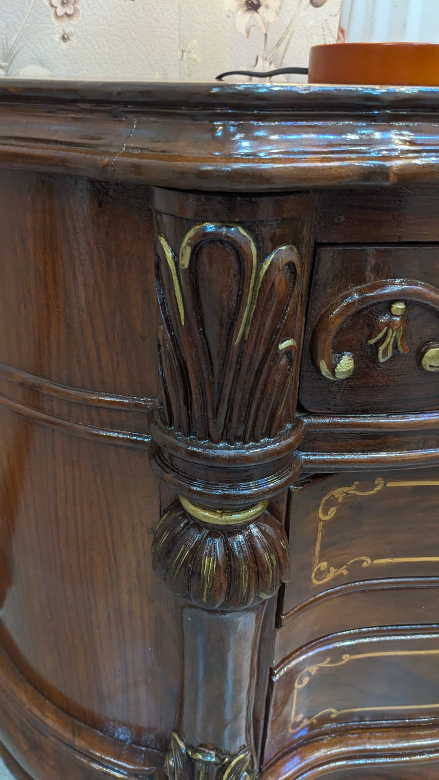 Solid Sheesham Wood King Size Bed Set