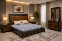 King Size Bed With 2 Side Tables and Dressing Table