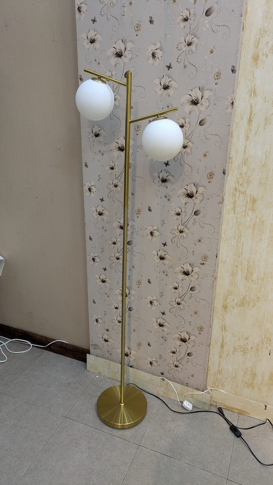 Elegant Modern Double-Globe Floor Lamp