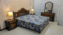 Vintage King Size Bed Set with Mattress
