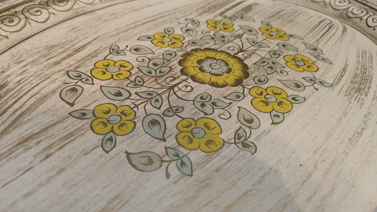 Kalamkaar Furniture Hand Painted Trolley