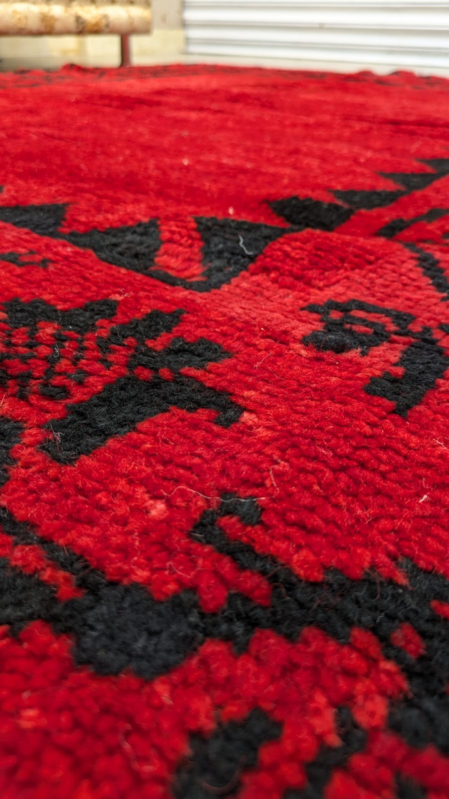 Vintage Morrocan Design Hand Knotted Carpet