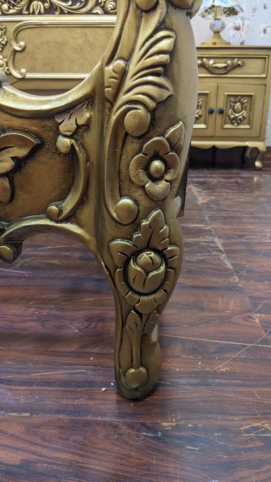 Solid Sheesham Wood Chinioti King Size Bed Set