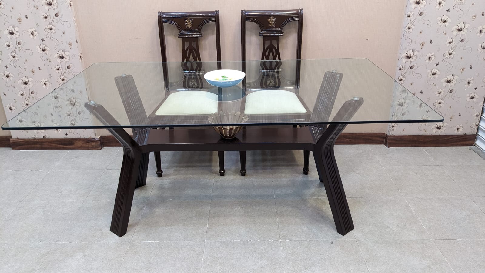 Solid Sheesham Wood 6 Seater Dining Table