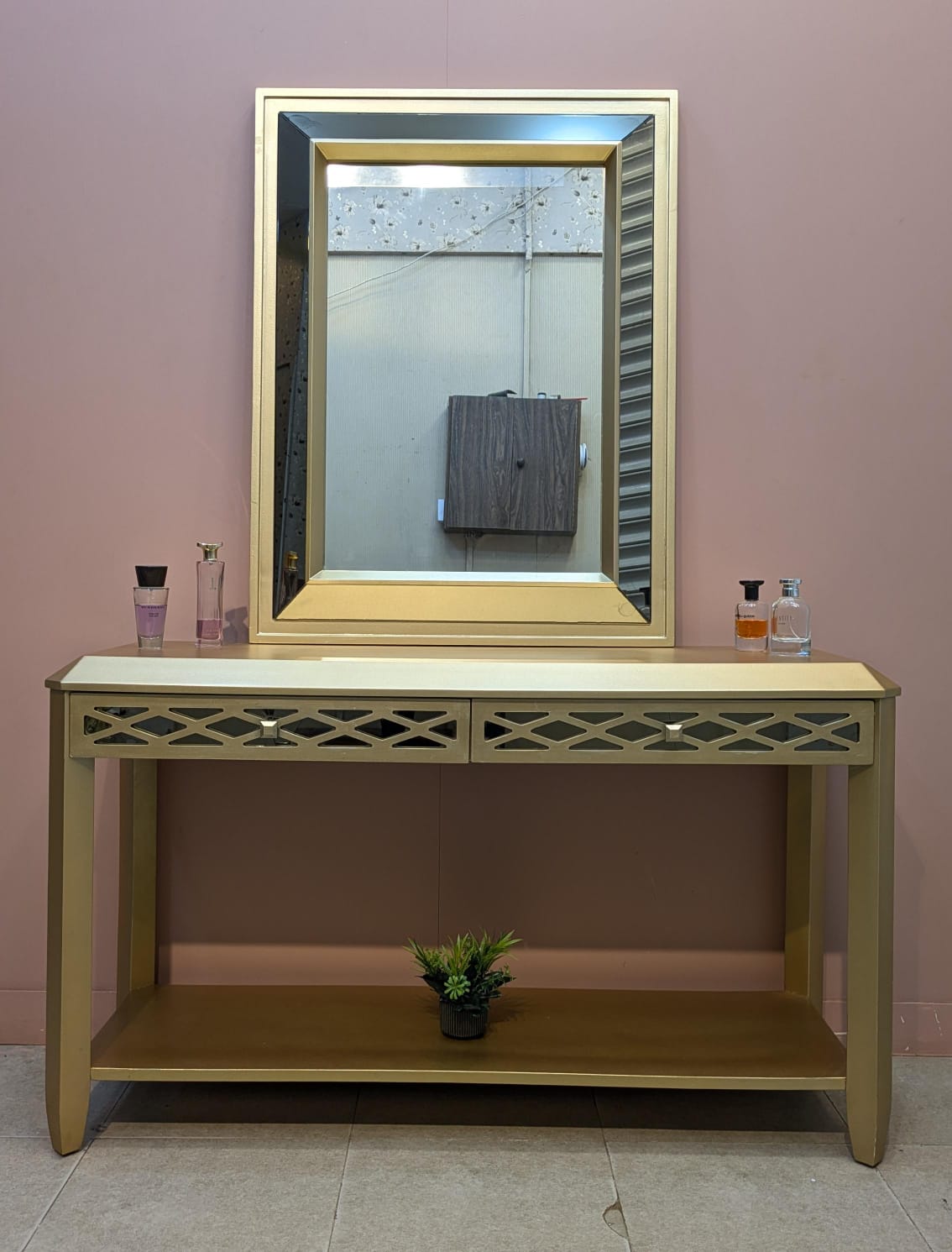 Console With Wall Mounted Mirror Home Centre Dubai