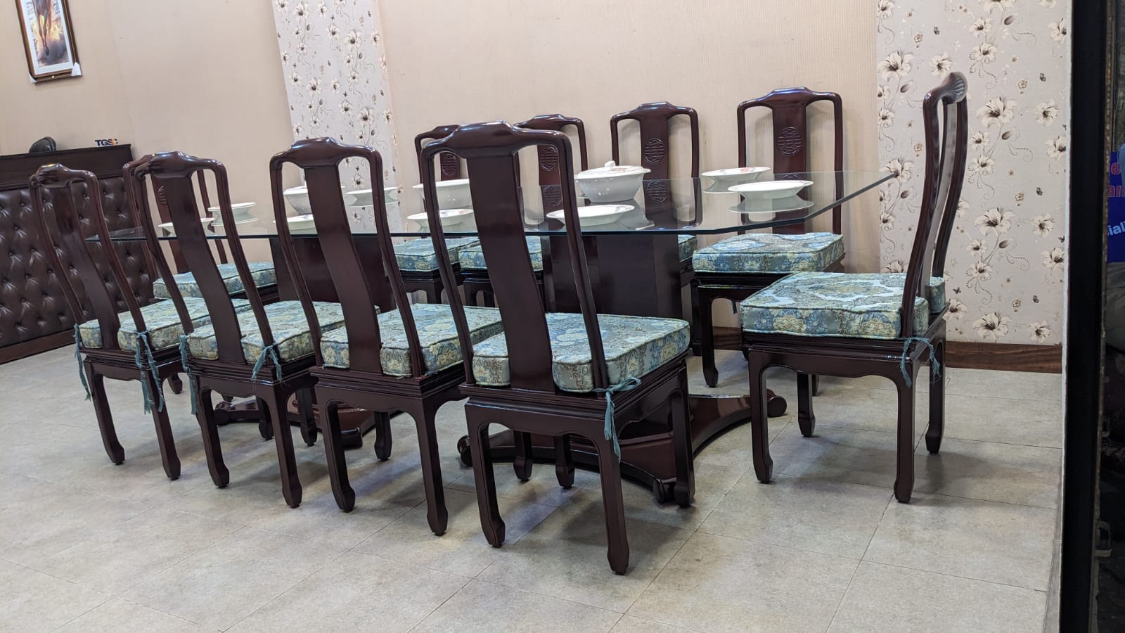 Antique Imported Chinese 10 Seater Dining Table