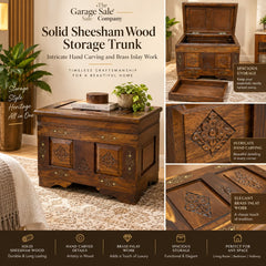 Brand New Unused Solid Sheesham Wood Trunk