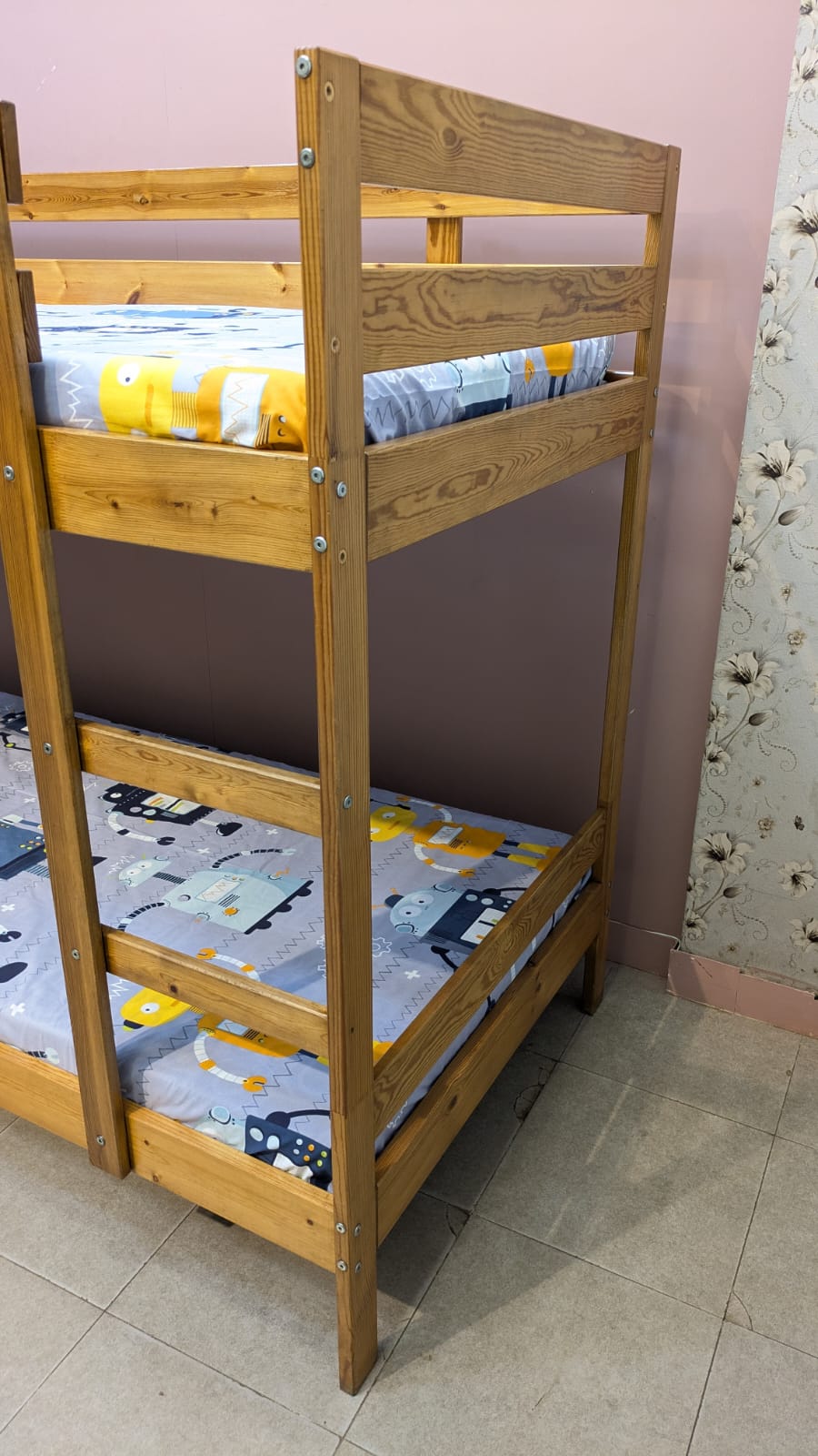IMPORTED IKEA PURE WOODEN BUNK BED – SPACE-SAVING & STYLISH! 🛏️