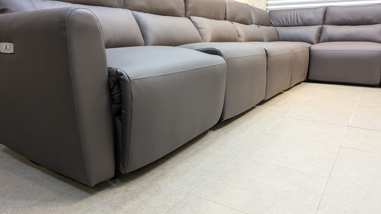 Imported 7 Seater Sectional Sofa Set with Power Reclining Seats