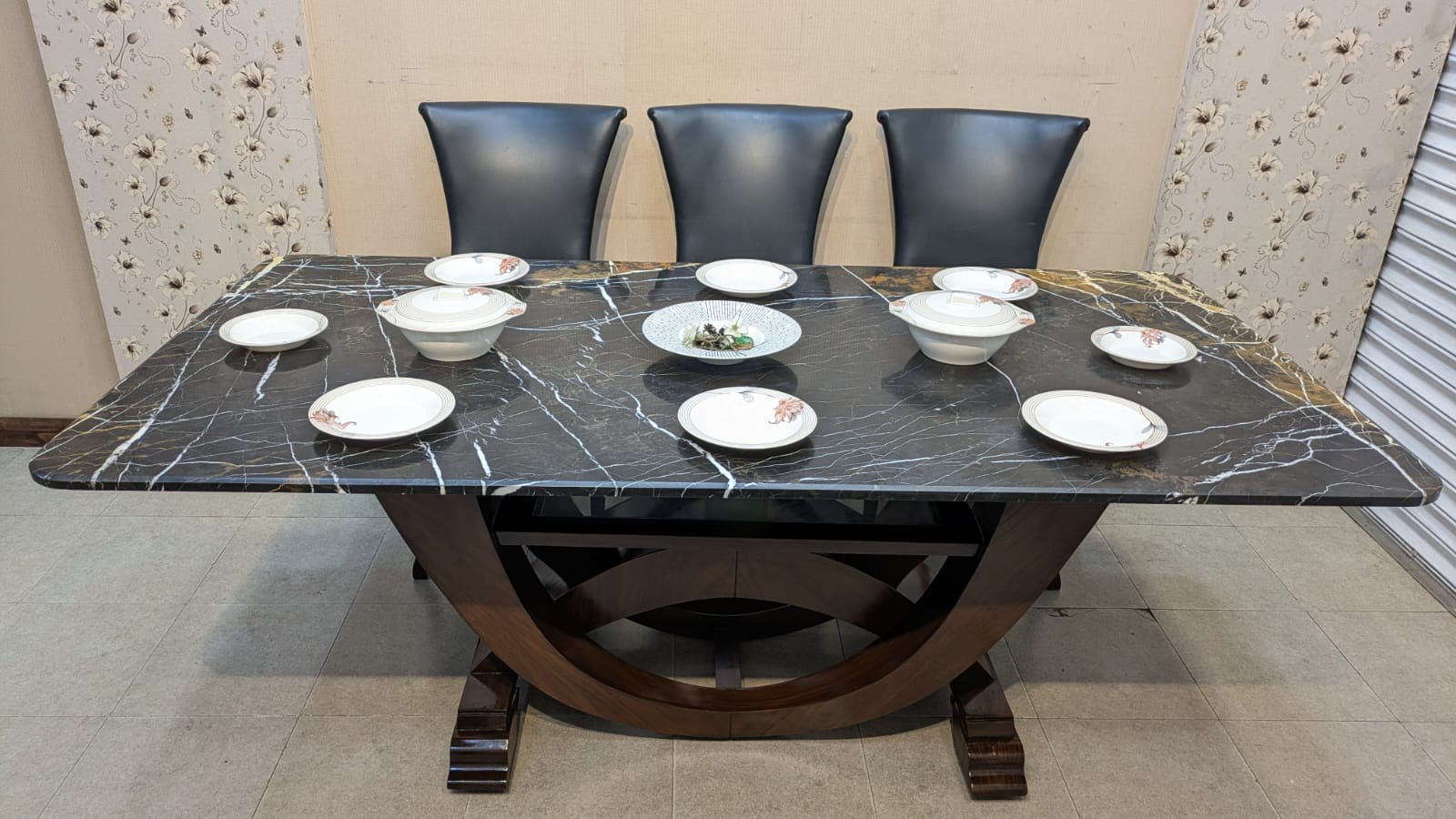Marble Top 8 Seater Dining Table