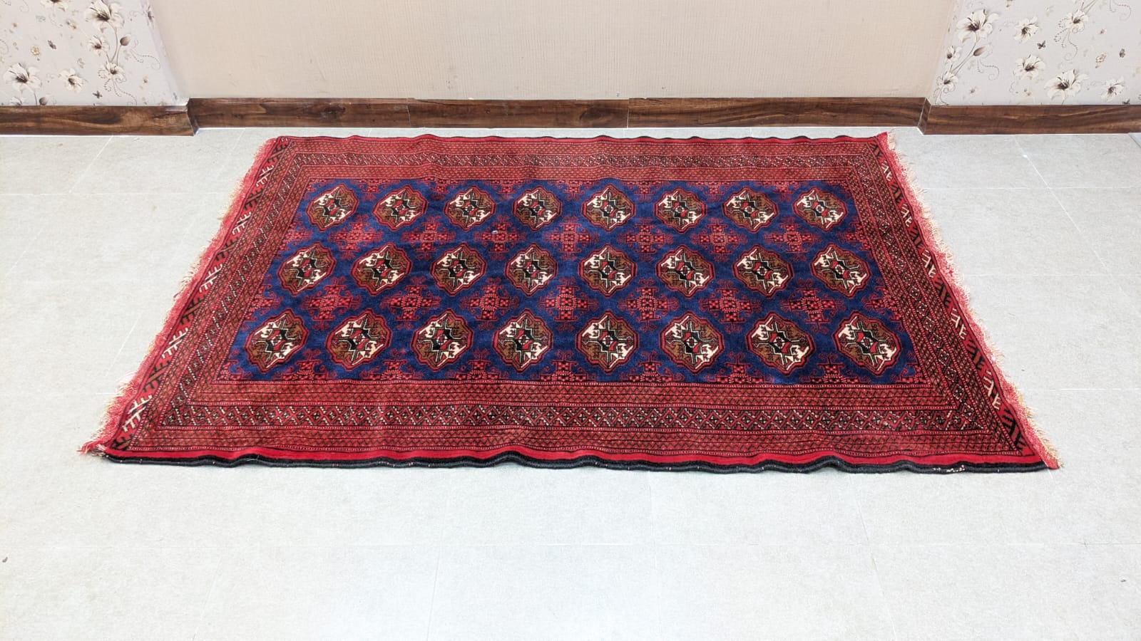 ✨Afghan Bokhara ✨ Hand Knotted Carpet