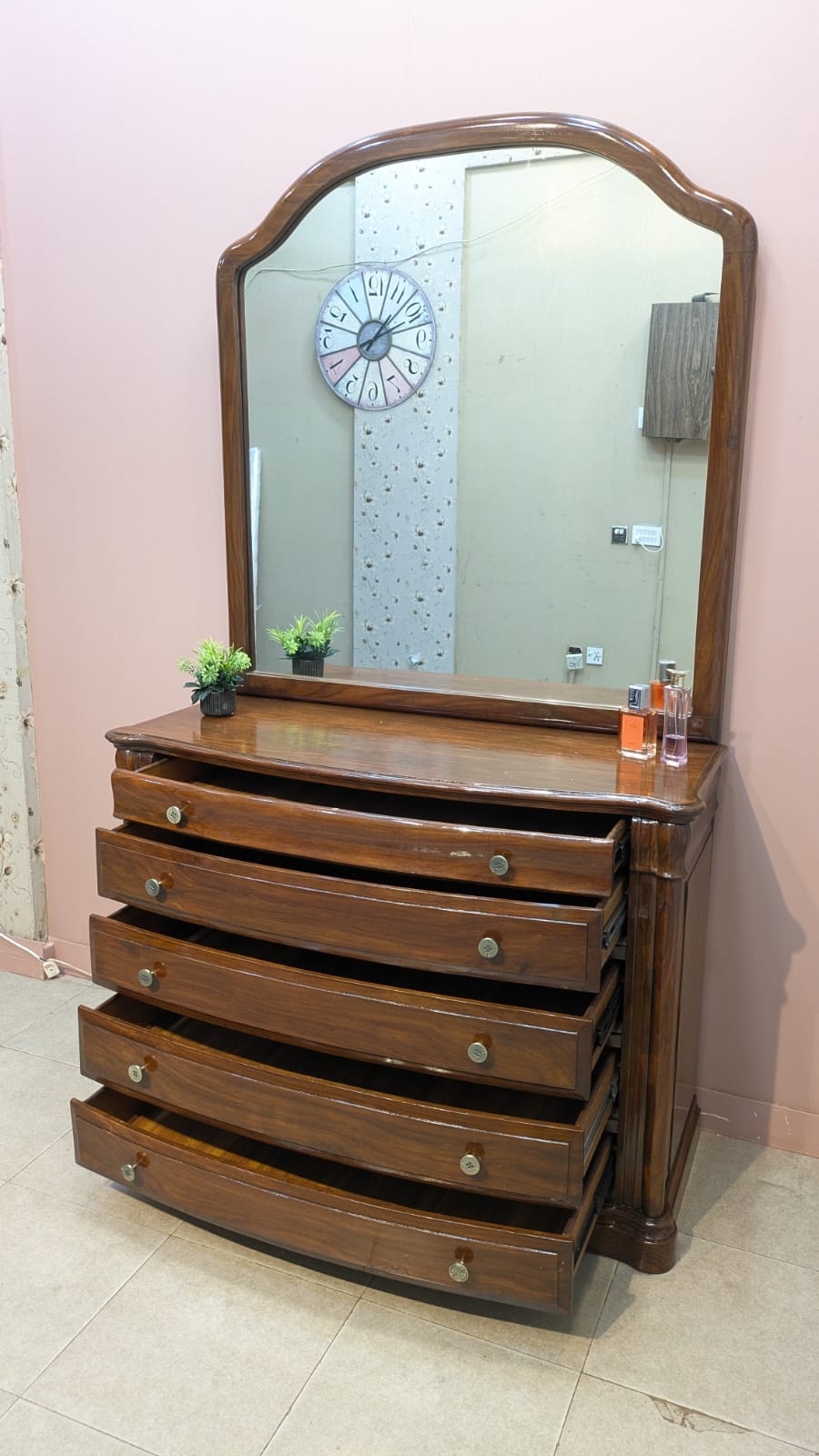 Beautiful Sheesham Wood King Size Bed Set