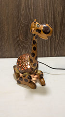 HANDMADE COCONUT SHELL GIRAFFE LAMP – IMPORTED