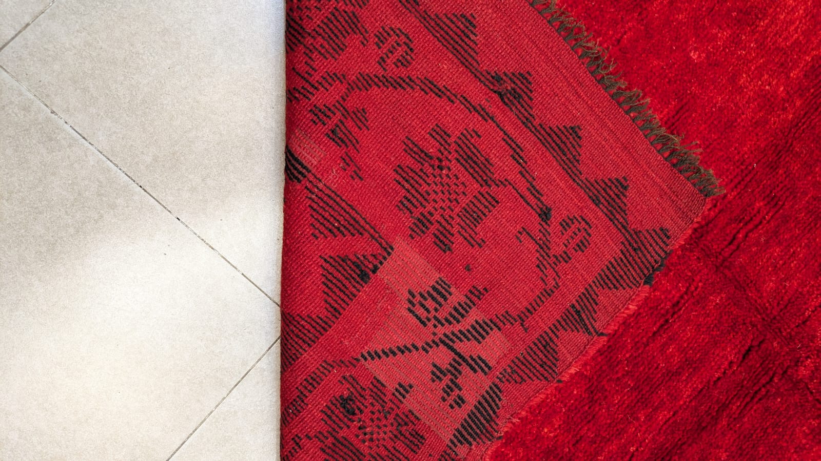 Vintage Morrocan Design Hand Knotted Carpet
