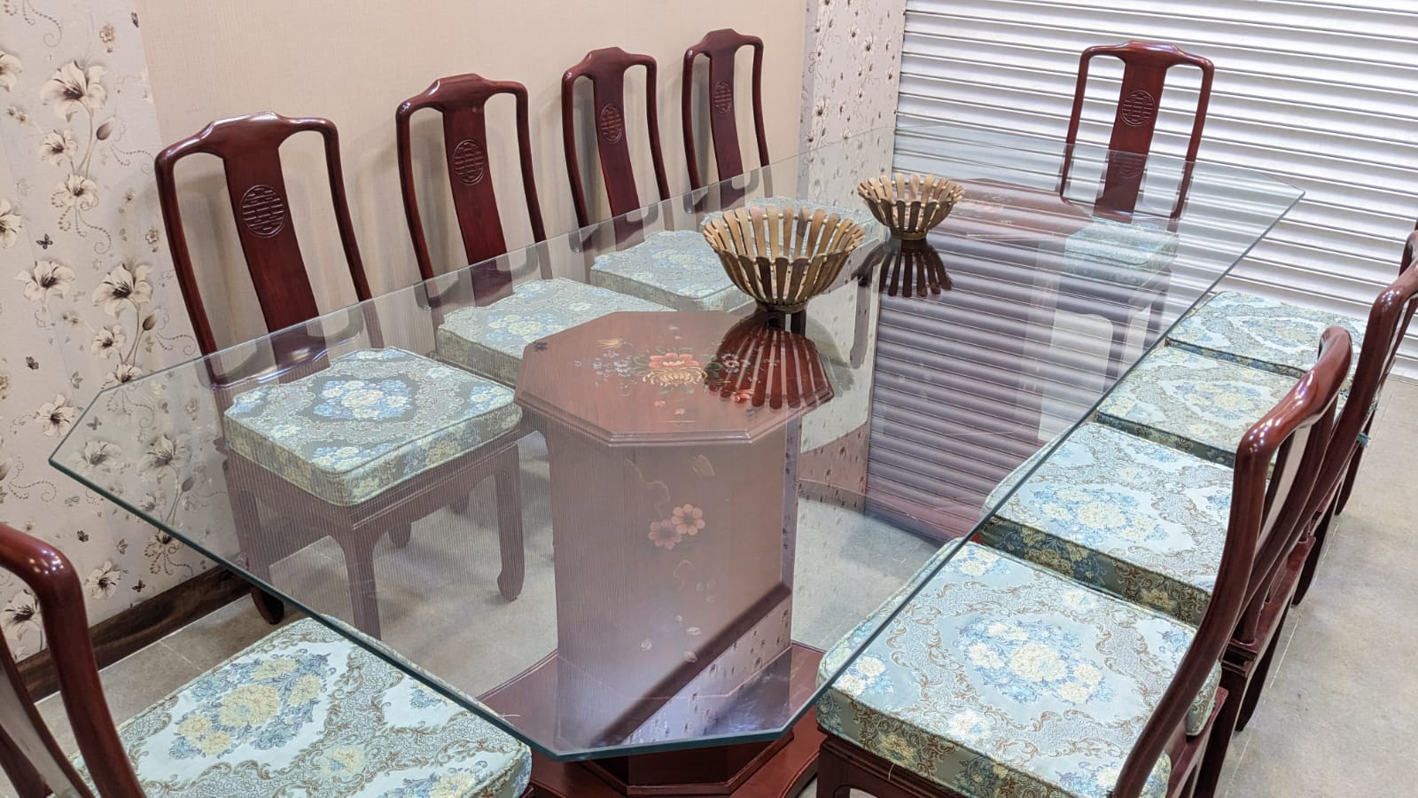 Antique Imported Chinese Rosewood 10 Seater Dining Table