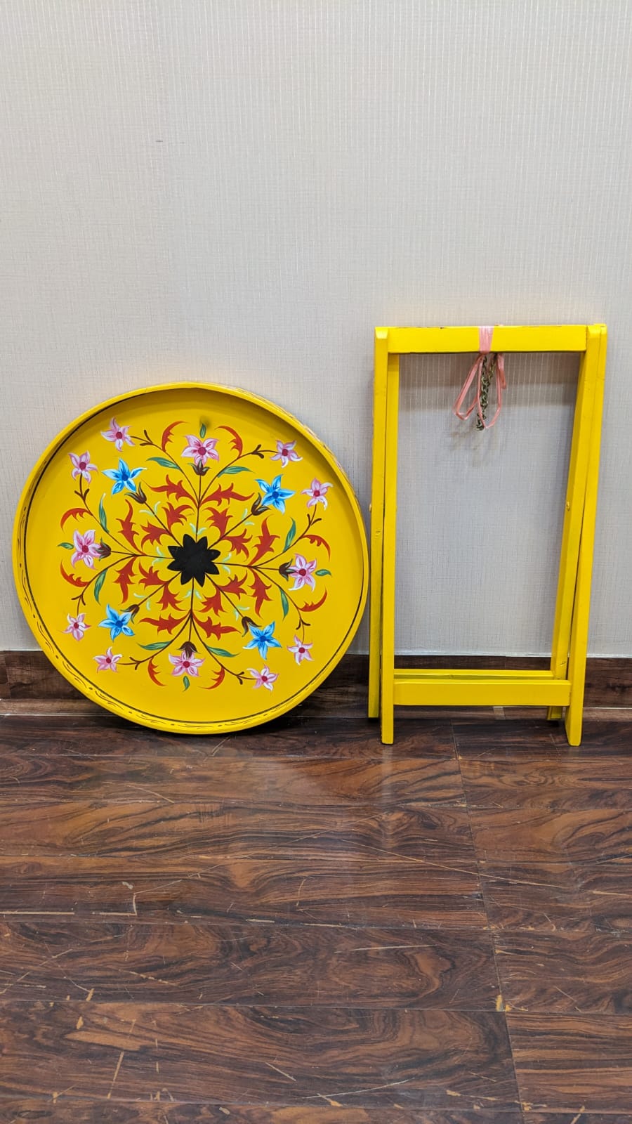 Hand Painted Foldable Corner Table
