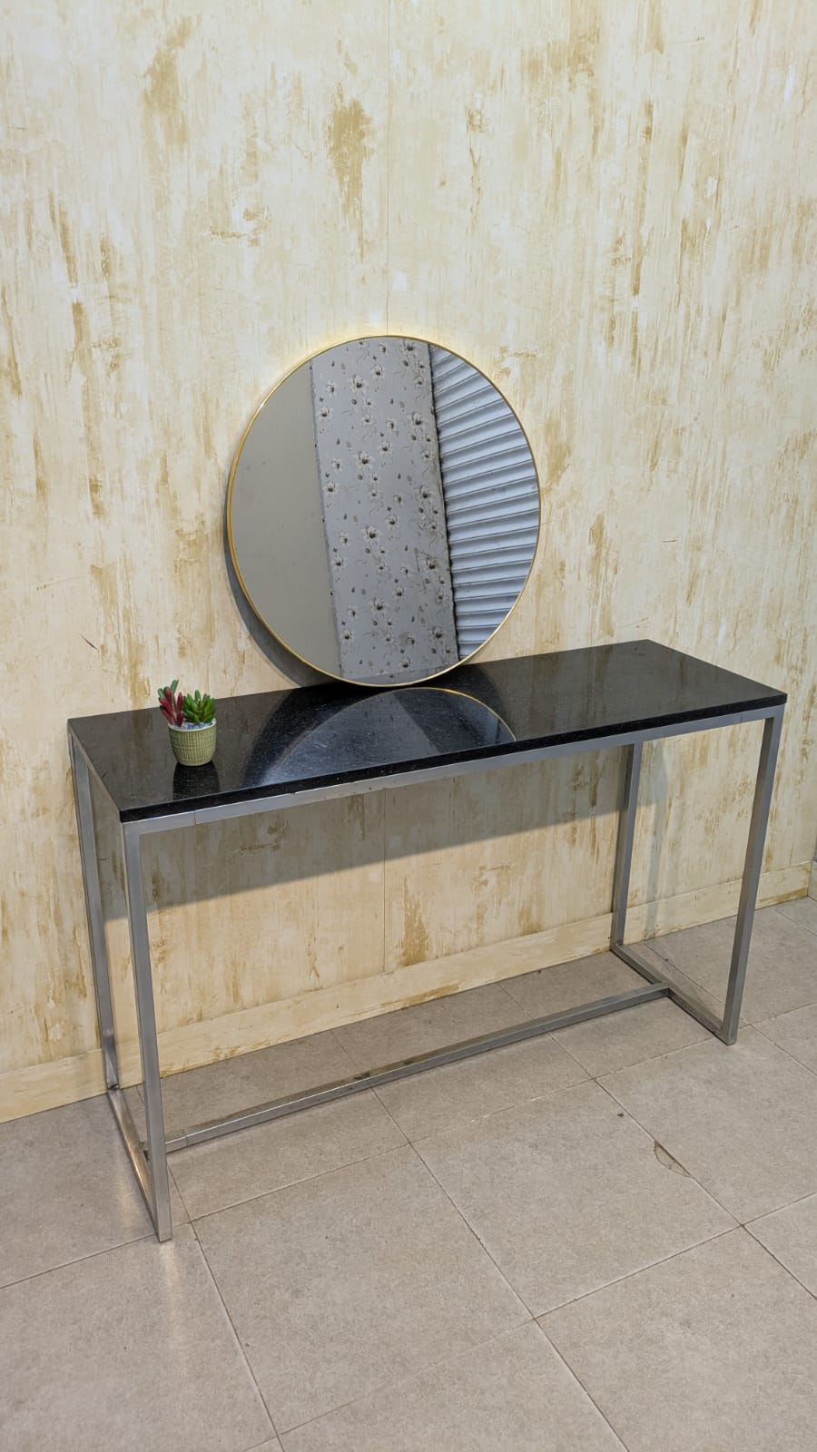 Console with Brand New Wall Mounted Mirror