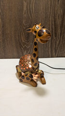HANDMADE COCONUT SHELL GIRAFFE LAMP – IMPORTED