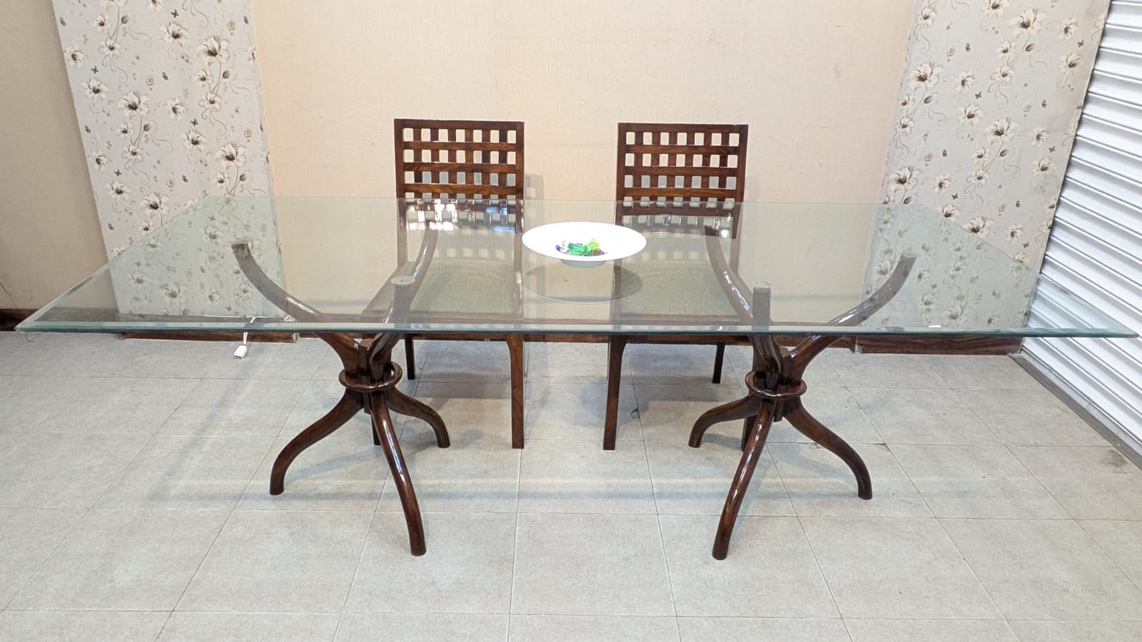 Solid Sheesham Wood 6 Seater Dining Table