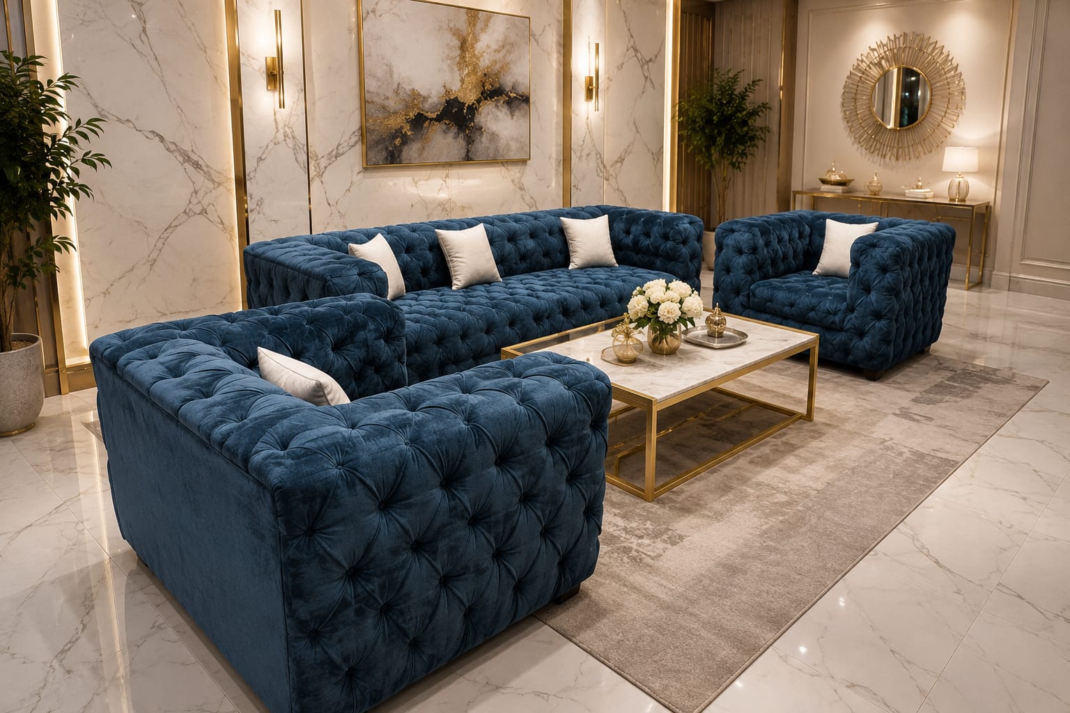 Luxury Design 5 Seater Sofa Set